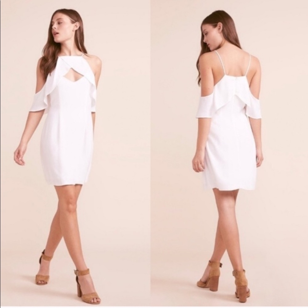 Bb Dakota Kaless Dress Crepe Ruffle Drape - Picture 2 of 7